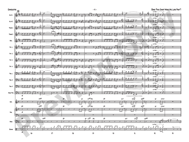 Does This Chart Make Me Look Phat? - Jazz Ensemble Conductor Score & Parts (Digital Download)