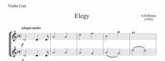 Elegy for Strings - Violin I Part (Digital Download)