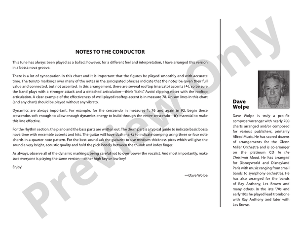 Polkadots and Moonbeams - Jazz Ensemble Conductor Score & Parts(Digital Download)