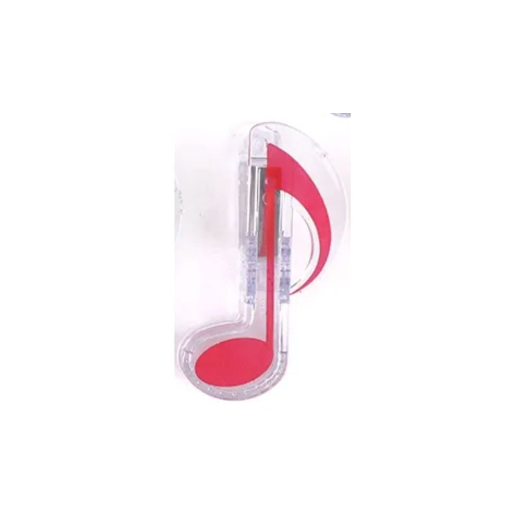 Red Paper Clip in the Shape of a Quaver.