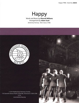 Happy - Pharrell Williams - TTBB Adam Scott Hal Leonard Octavo