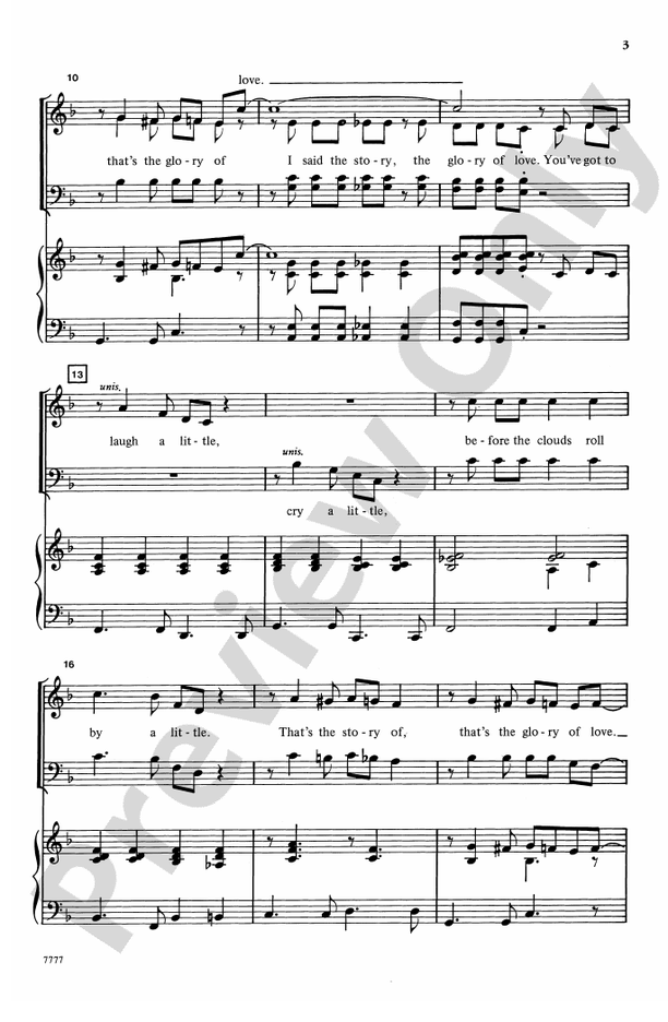 The Glory of Love - SATB Choral Octavo (Digital Download)