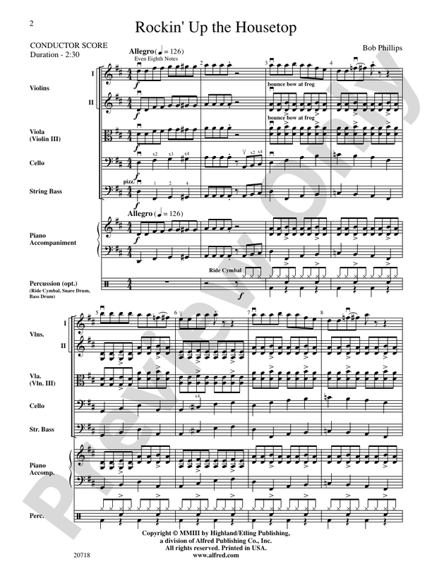 Rockin' Up the Housetop – String Orchestra Conductor Score & Parts (Digital Download)