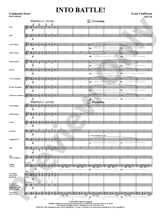 Into Battle! - Concert Band Conductor Score & Parts(Digital Download)