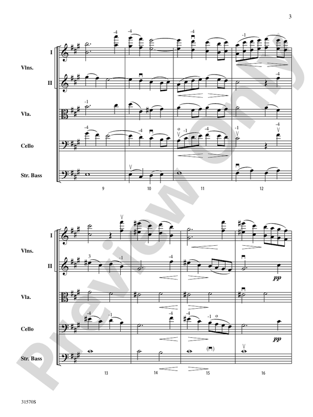 Sonata in A Major (Mvt. 4) – String Orchestra Conductor Score & Parts (Digital Download)