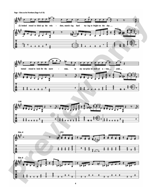 Hots On For Nowhere - Guitar TAB (Digital Download)