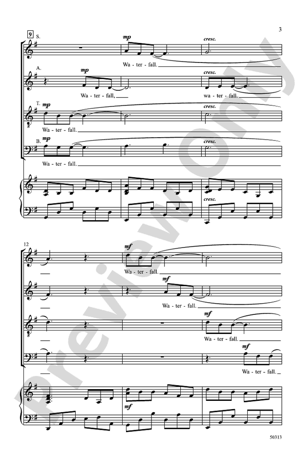 Waterfall - SATB Choral Octavo (Digital Download)