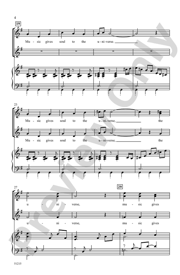 Music Gives - SSA Choral Octavo (Digital Download)