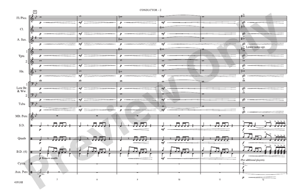 NFL Countdown Theme – Marching Band Conductor Score & Parts (Digital Download)