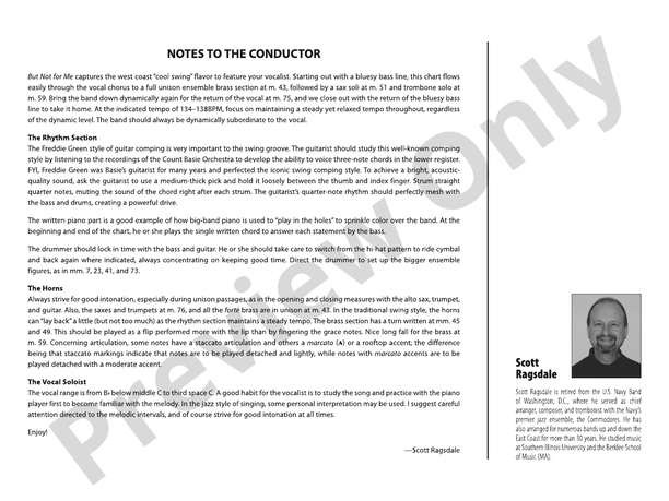 But Not for Me – Jazz Ensemble Conductor Score & Parts (Digital Download)
