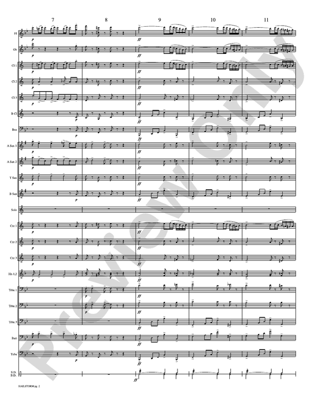 Hailstorm (Solo Cornet and Concert Band) - Concert Band Conductor Score & Parts (Digital Download)