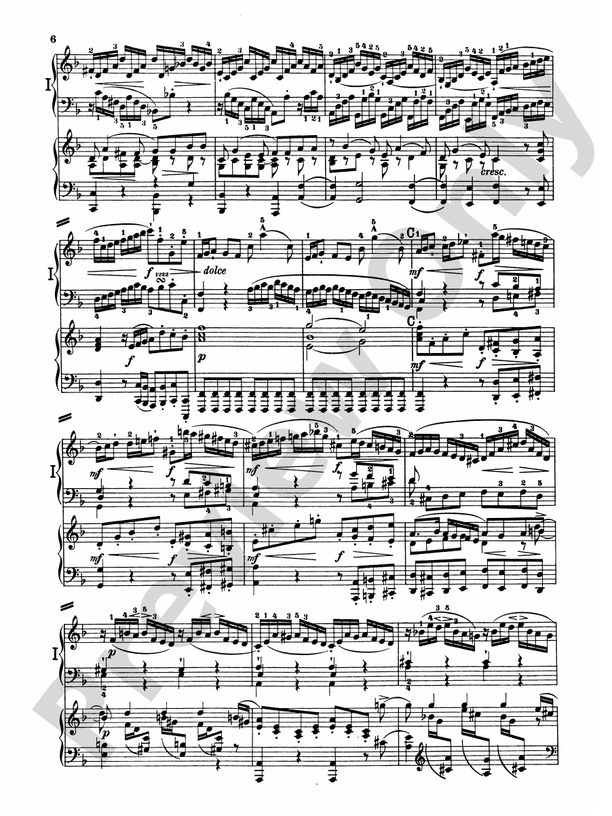 Bach - Piano Concerto in D Minor - 2 Piano, 4 Hands - TWO Copies required - (Digital Download)