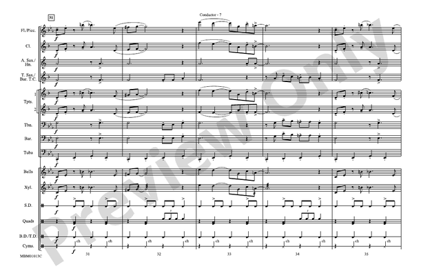 Goldfinger / James Bond Theme – Marching Band Conductor Score & Parts (Digital Download)