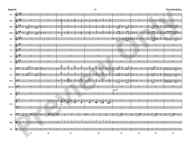 That's How We Roll (Grade 6) - Jazz Ensemble Conductor Score & Parts(Digital Download)