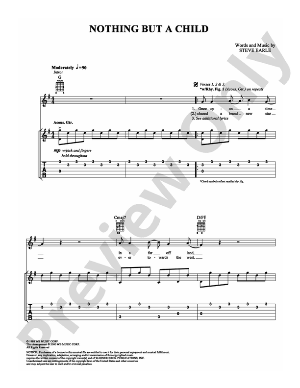 Nothing But A Child - Guitar TAB (Digital Download)