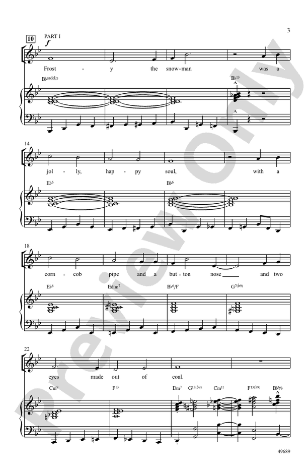 Frosty the Snowman - 2 Part Treble Choral Octavo (Digital Download)
