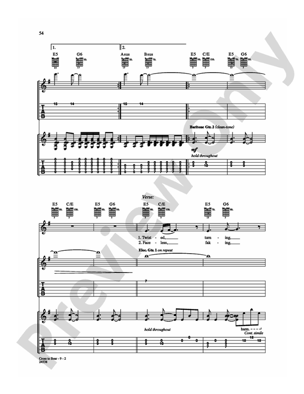 Cross to Bear - Guitar TAB (Digital Download)