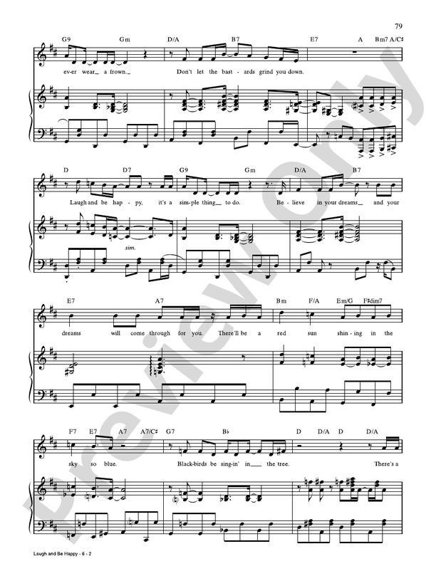 Laugh and Be Happy - Randy Newman - PVG (Digital Download)