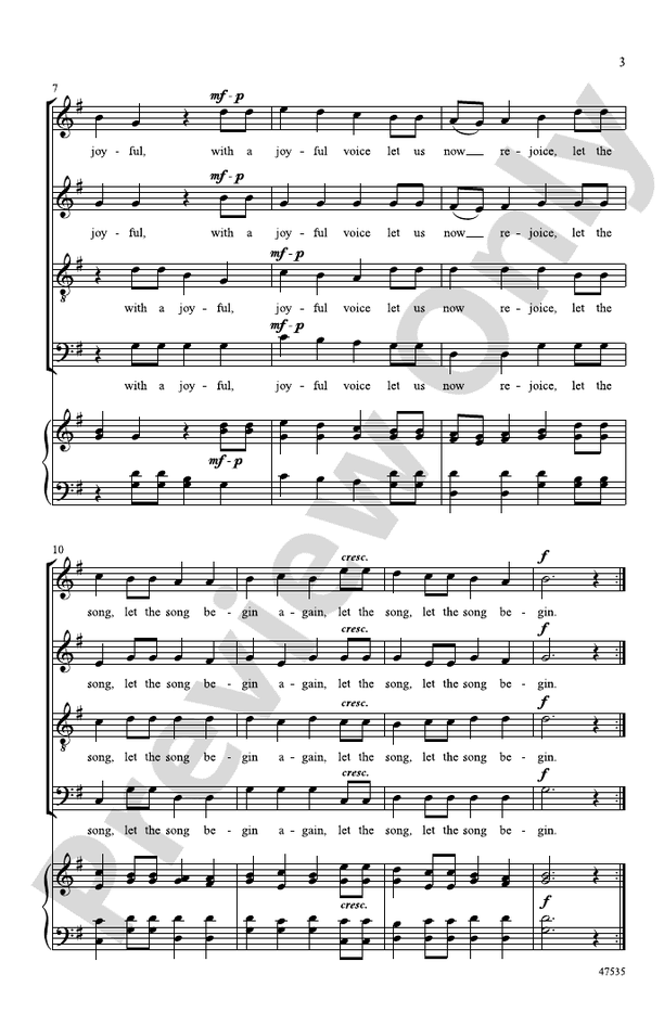 Let the Song Begin – SATB, a cappella Choral Octavo (Digital Download)