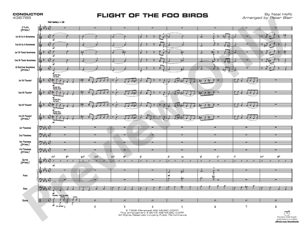 Flight of the Foo Birds - Jazz Ensemble Conductor Score & Parts(Digital Download)