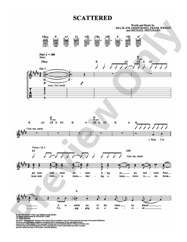 Scattered - Guitar TAB (Digital Download)