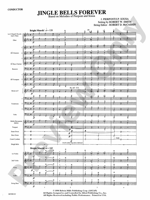 Jingle Bells Forever – Full Orchestra Conductor Score & Parts (Digital Download)
