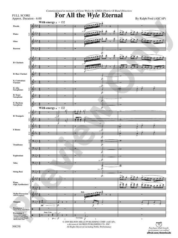 For All the Wyle Eternal - Concert Band Conductor Score & Parts (Digital Download)