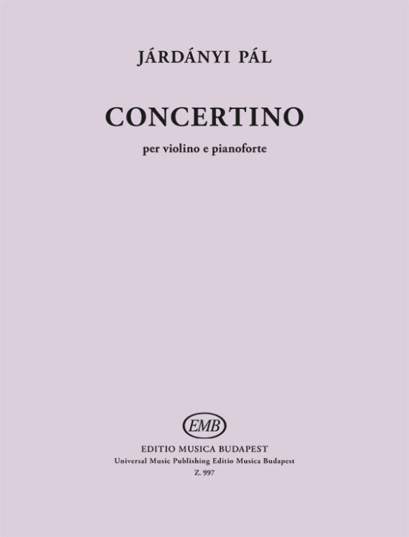 Jardanyi - Concertino - Violin/Piano Accompaniment EMB Z997