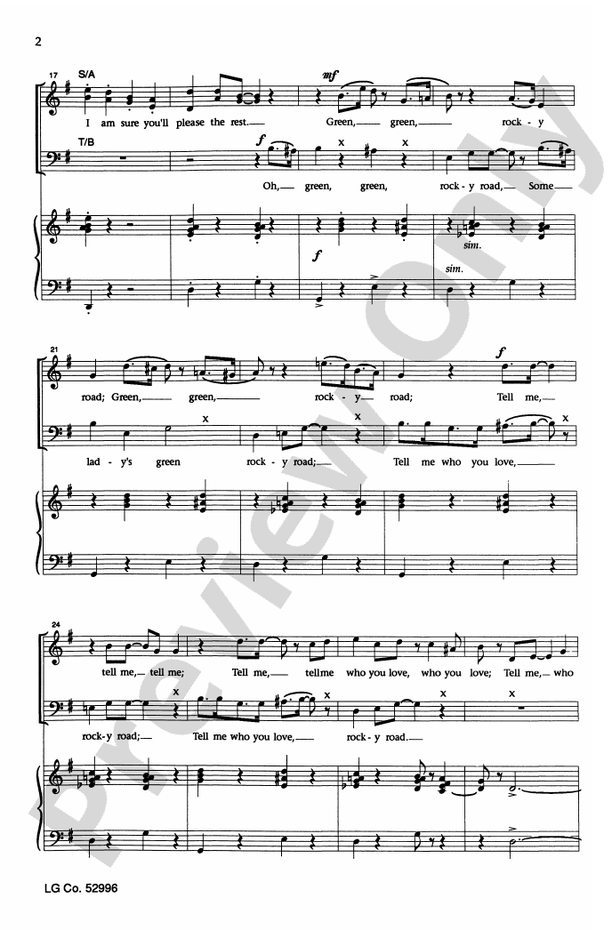 Green Dances – SATB Choral Octavo (Digital Download)