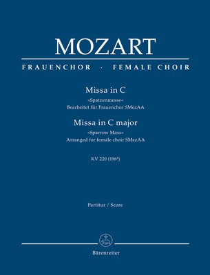 Mass C Major K 220 Female Choir Vocal Score -