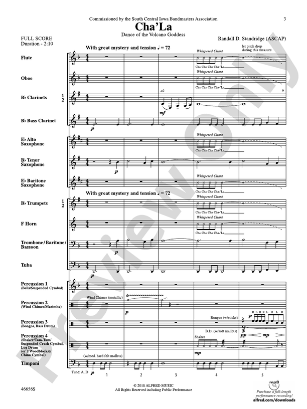 Cha'La - Concert Band Conductor Score & Parts (Digital Download)