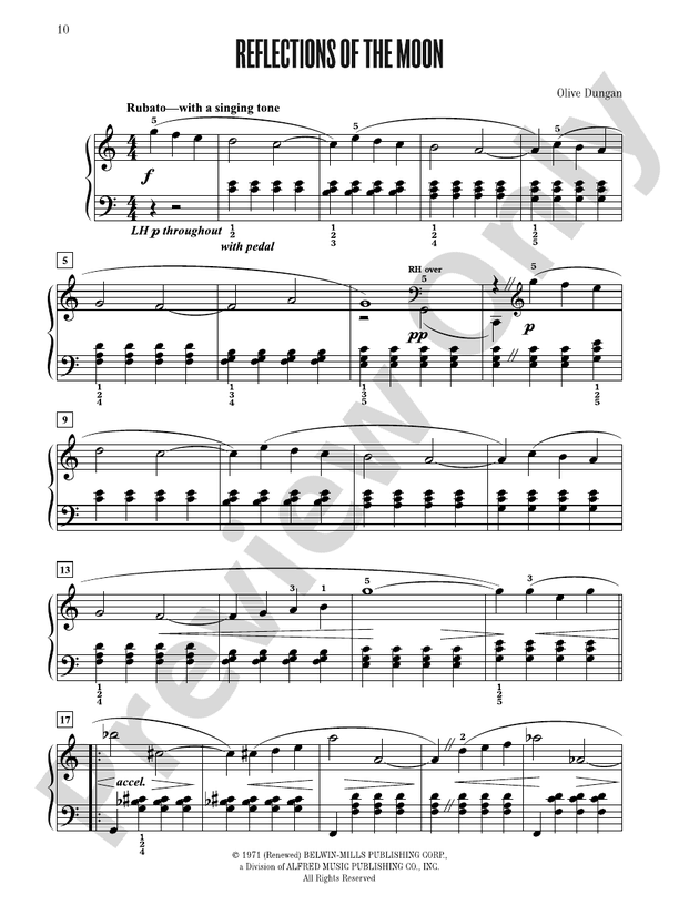 Reflections of the Moon - Piano Solo (Digital Download)