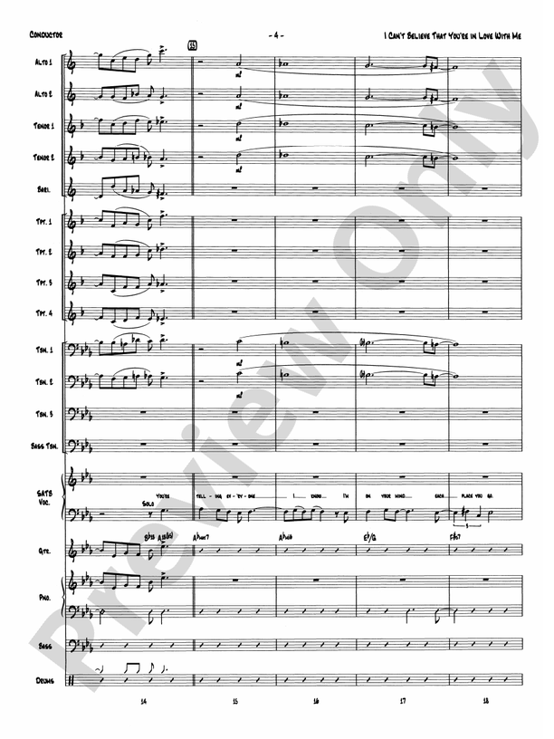 I Can't Believe That You're in Love with Me - Jazz Ensemble Conductor Score & Parts (Digital Download)