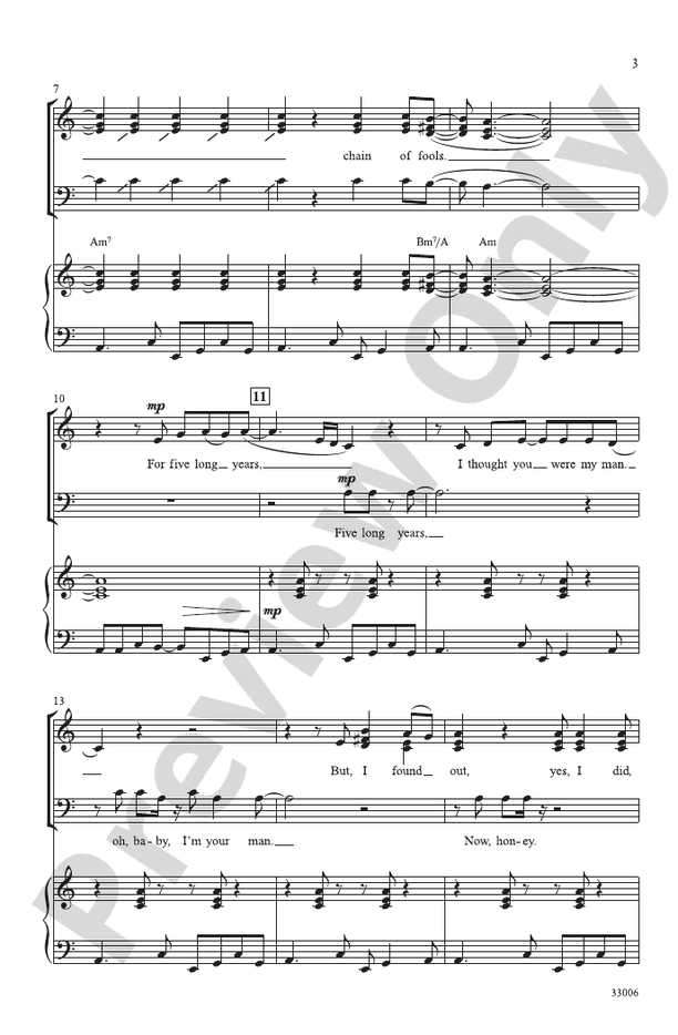 Chain of Fools – SSAB Choral Octavo (Digital Download)
