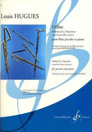 Délire for Piccolo/Piano - Hugues - Billaudot