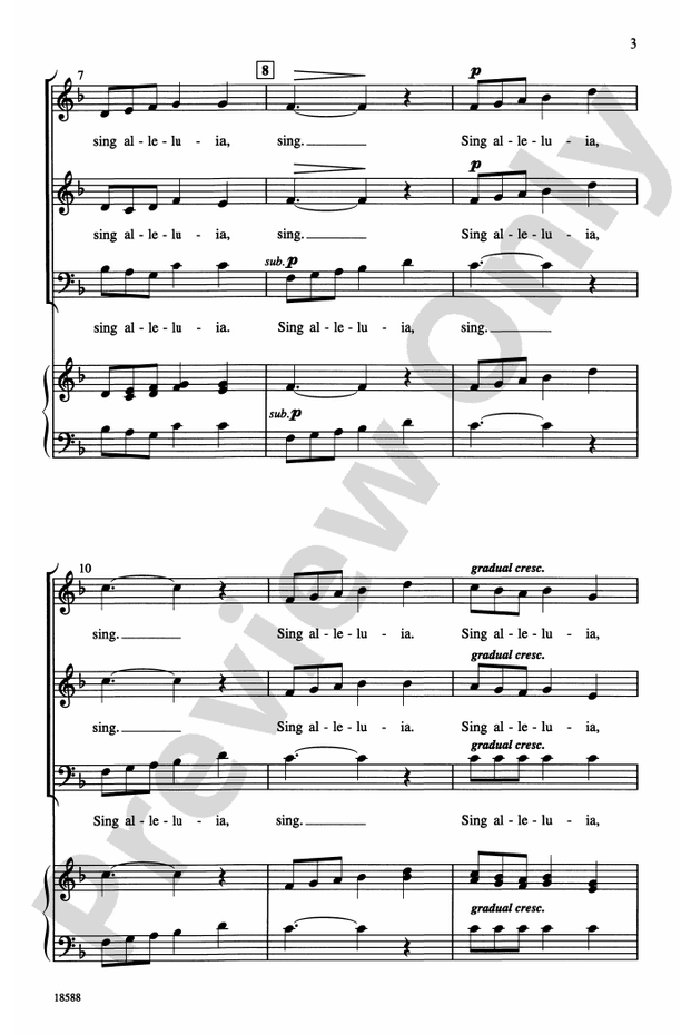 Alleluia Seven - 3-Part Mixed, a cappella Choral Octavo (Digital Download)