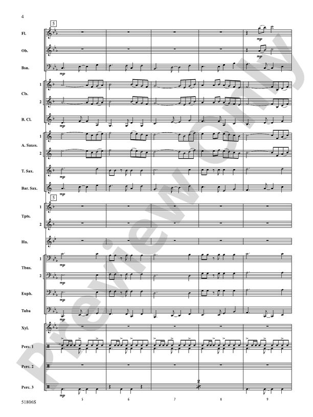 Ritmo y Sabor - Concert Band Conductor Score & Parts(Digital Download)