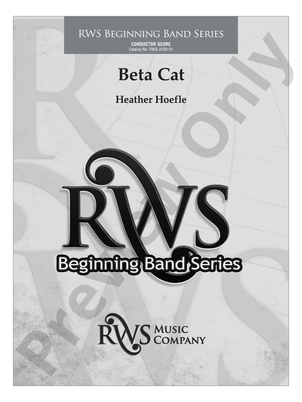 Beta Cat - Concert Band Conductor Score & Parts (Digital Download)
