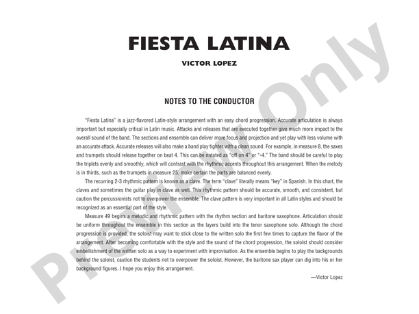 Fiesta Latina - Jazz Ensemble Conductor Score & Parts (Digital Download)