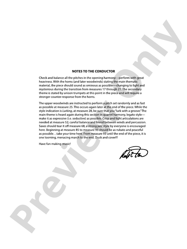 CompleX-2030 - Concert Band Conductor Score & Parts (Digital Download)