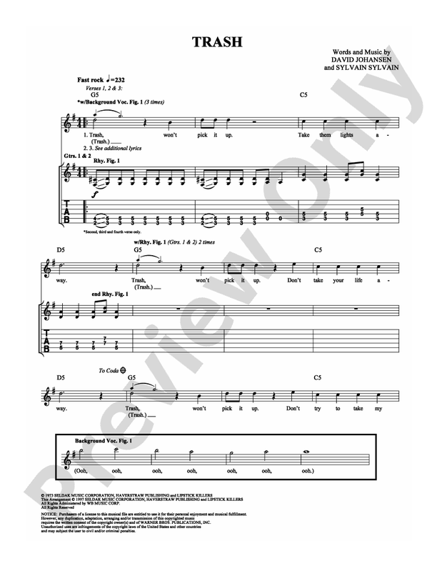 Trash - Guitar TAB (Digital Download)