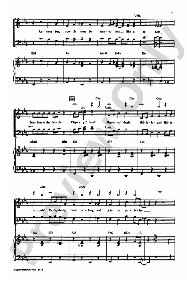 A Gershwin Portrait! The Music of George and Ira Gershwin - SATB Choral Octavo (Digital Download)