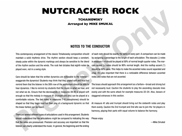 Nutcracker Rock - Jazz Ensemble Conductor Score & Parts (Digital Download)