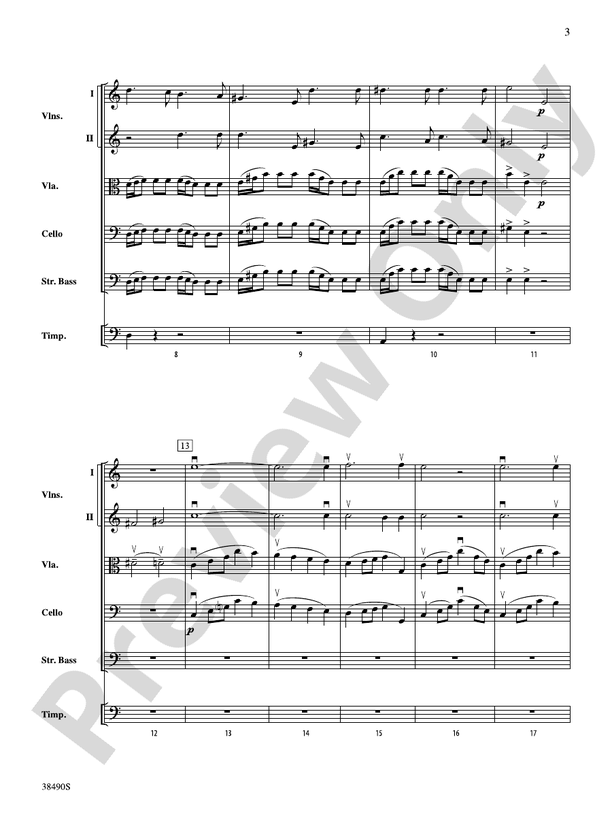 Two Selections from Mozart's Requiem Mass – String Orchestra Conductor Score & Parts (Digital Download)