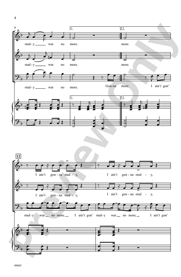 Down by the Riverside - SAB Choral Octavo (Digital Download)