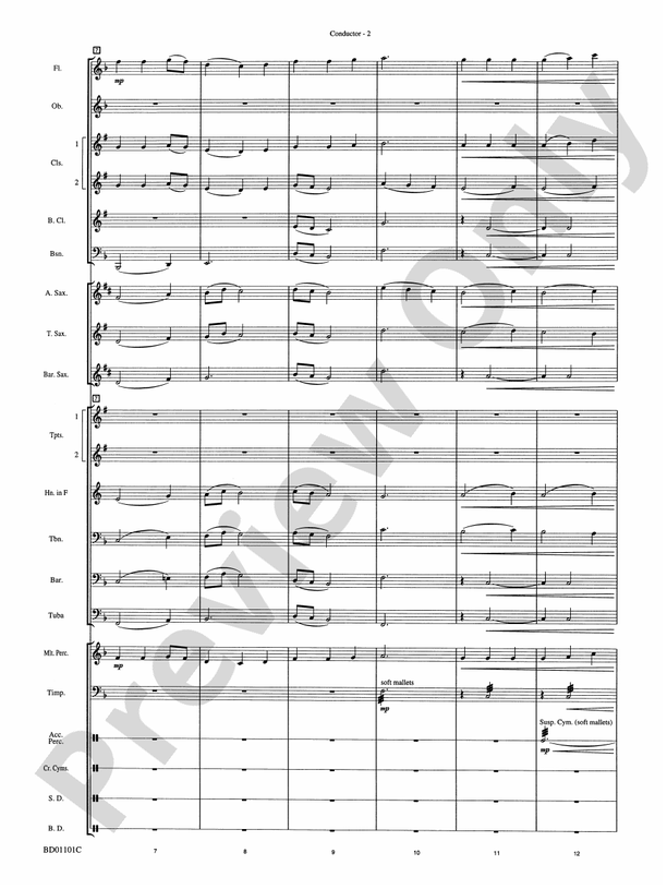 Slane - Concert Band Conductor Score & Parts (Digital Download)