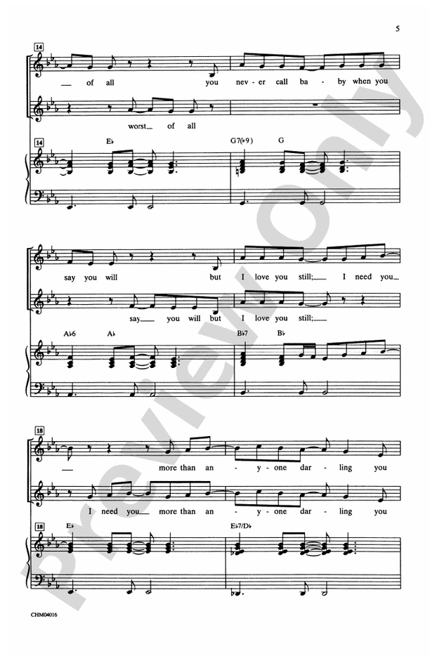 Build Me Up Buttercup - 2-Part Choral Octavo (Digital Download)