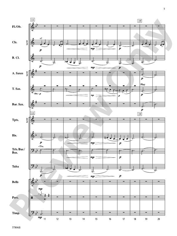 Mosswood Lullaby - Concert Band Conductor Score & Parts (Digital Download)