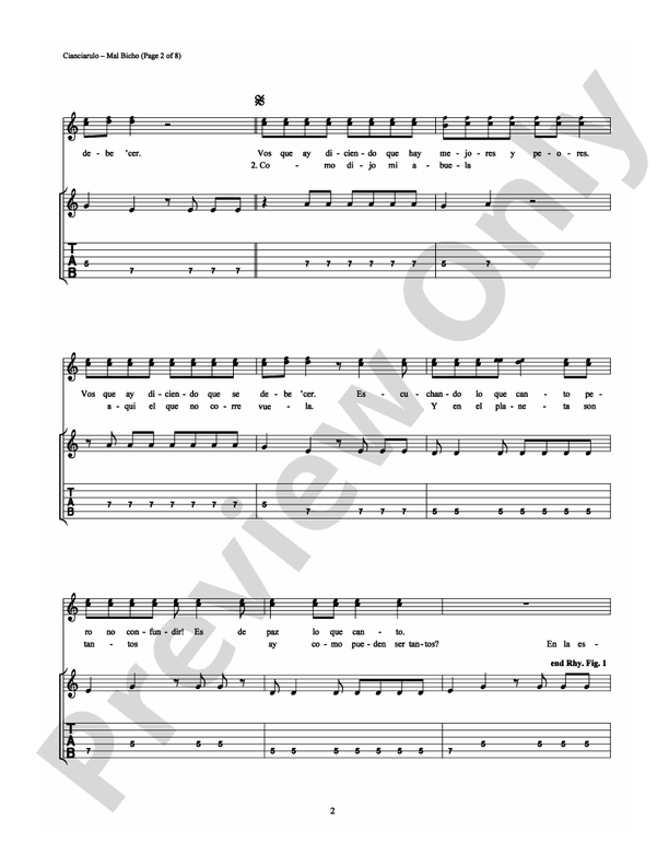 Mal Bicho - Guitar TAB (Digital Download)