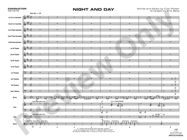 Night and Day (Jazz Band Series) – Jazz Ensemble Conductor Score & Parts (Digital Download)